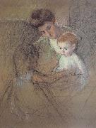 Mary Cassatt Study of Mother and kid oil painting